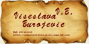 Višeslava Burojević vizit kartica